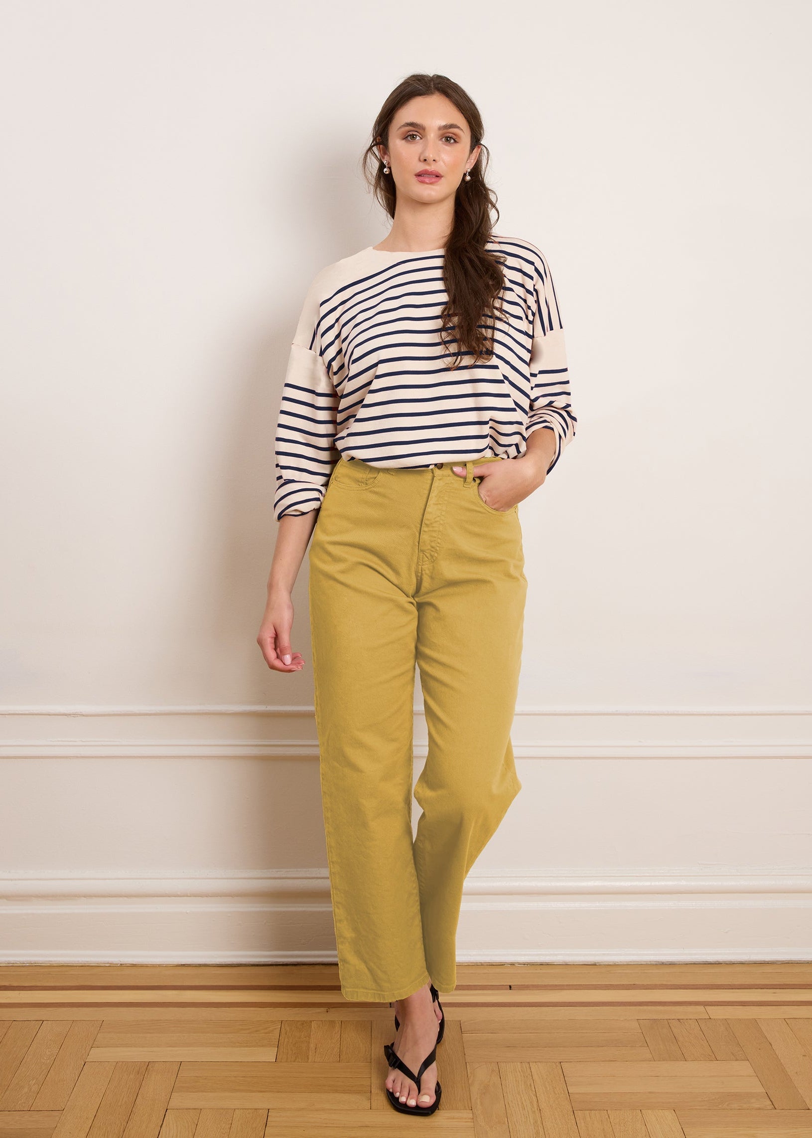 Loup - Amelia Barrel Leg Pants - Burnt Khaki -