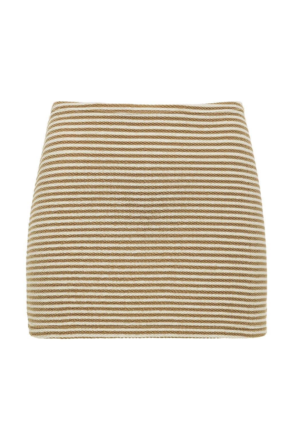 Montce - Neutral Stripe Micro Skirt -