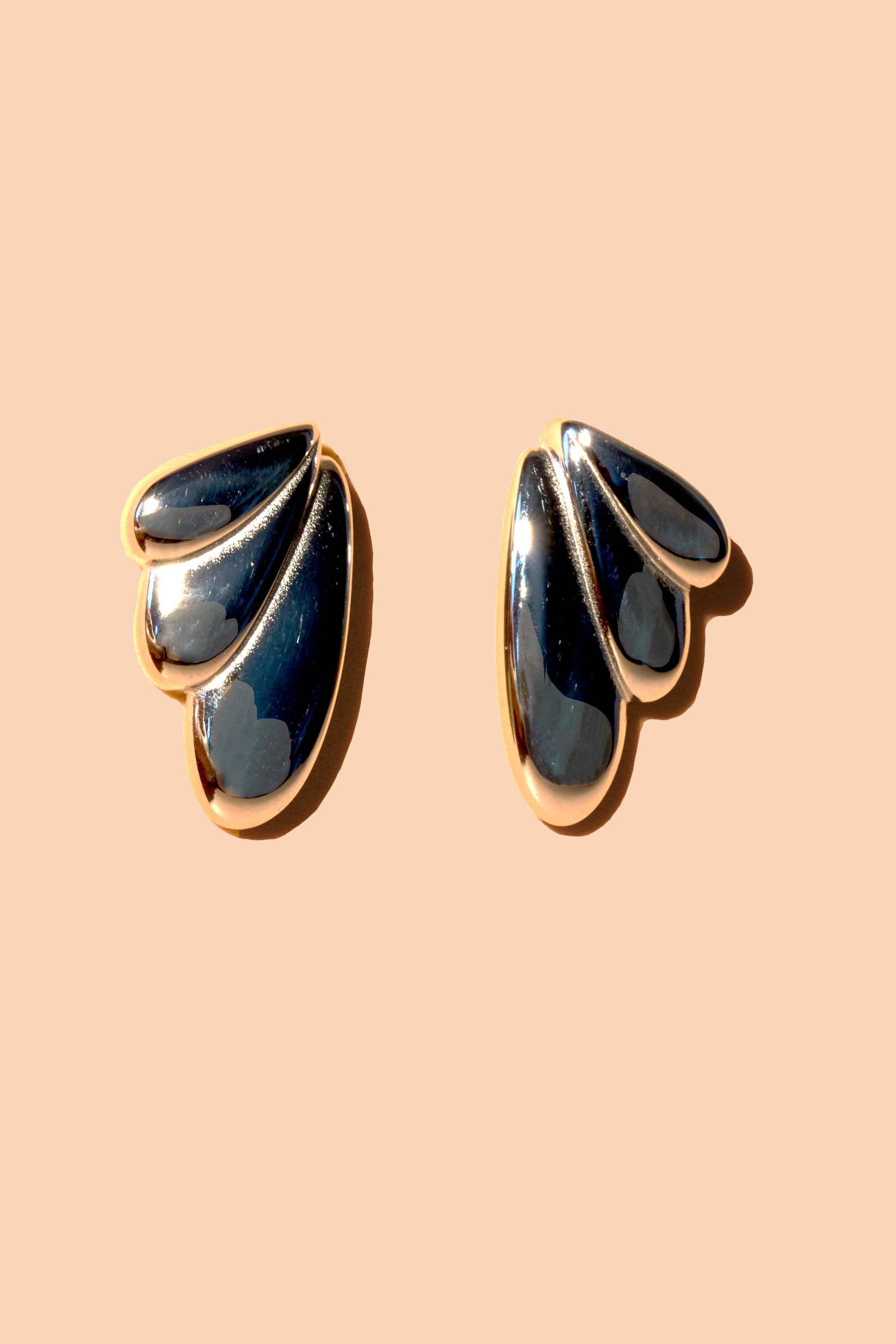 Peter + June - Nightingale Studs - Stainless Steel -