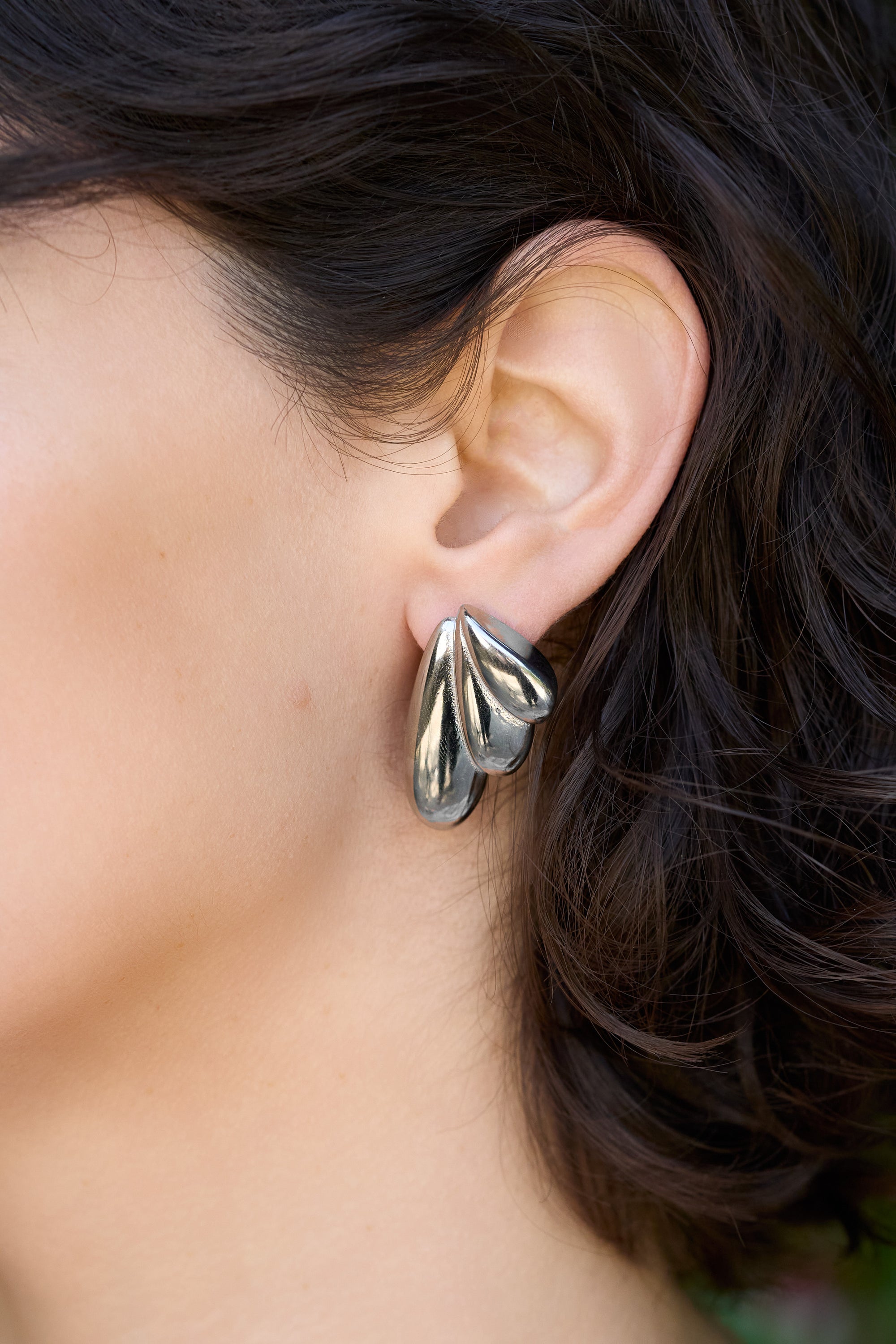 Peter + June - Nightingale Studs - Stainless Steel -