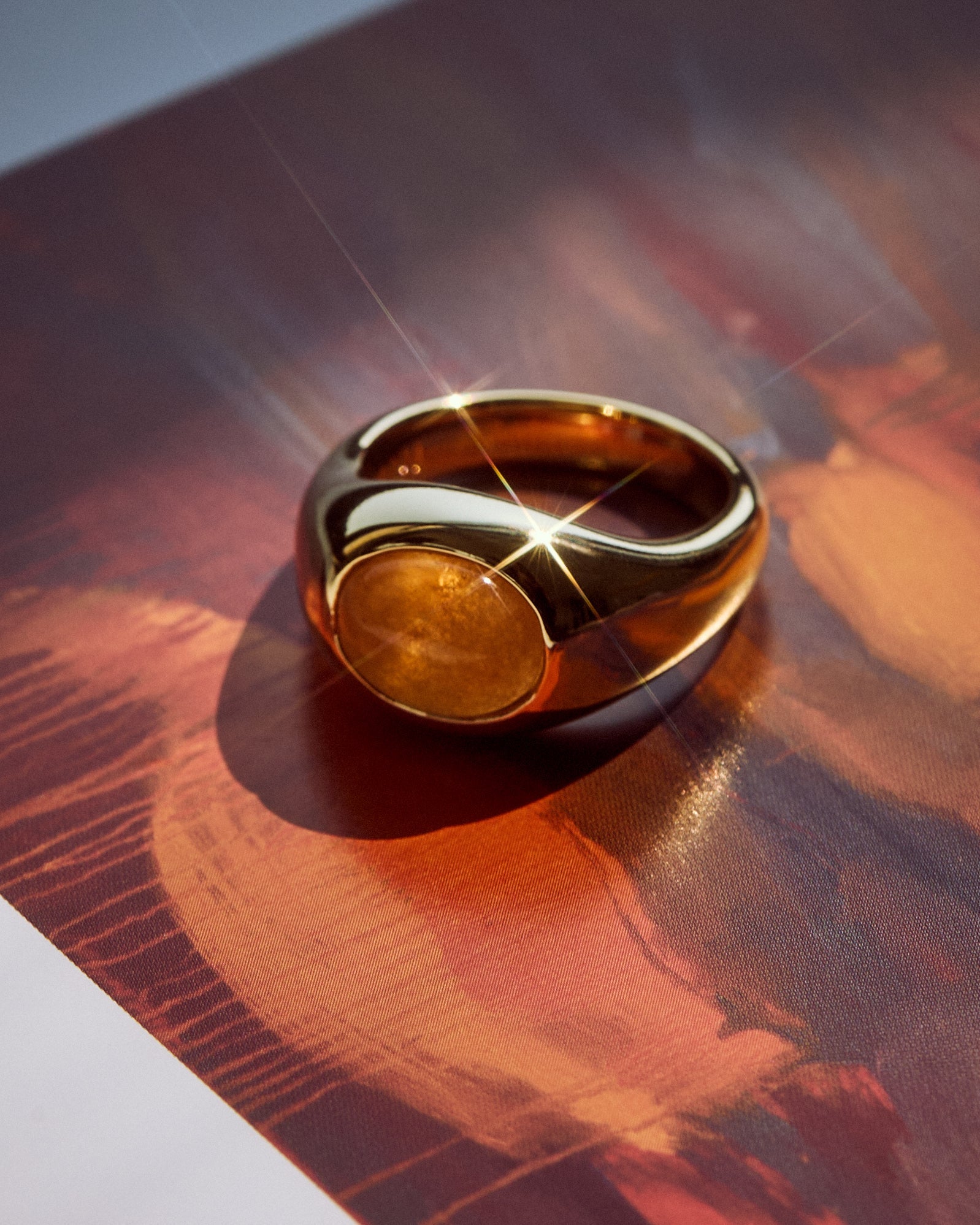 Luv Aj - Sunset Stone Signet Ring -