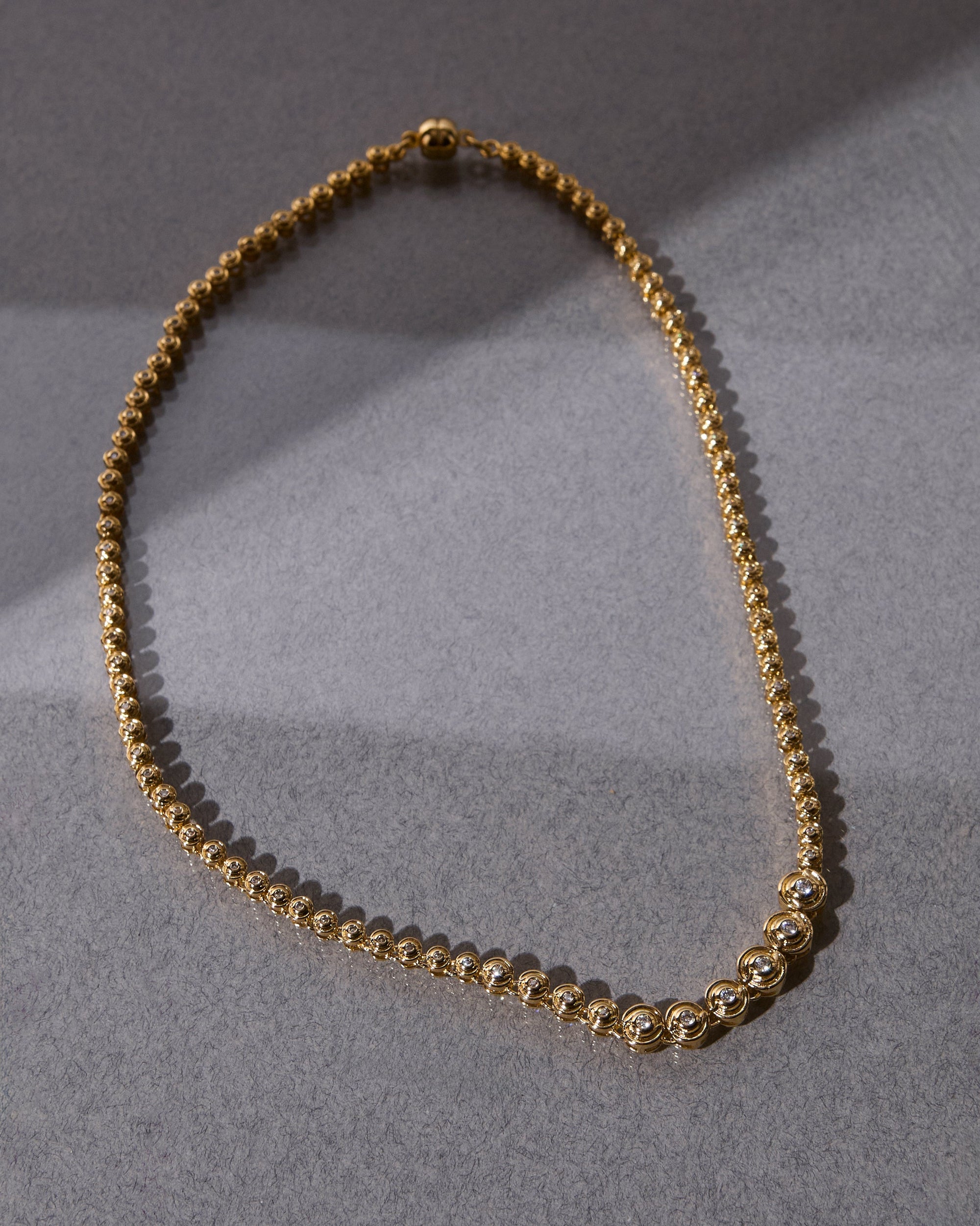 Luv Aj - Wave Bezel Tennis Necklace -