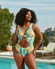Nomads Swimwear - Shoreline One Piece II - Expressivo/Peach -