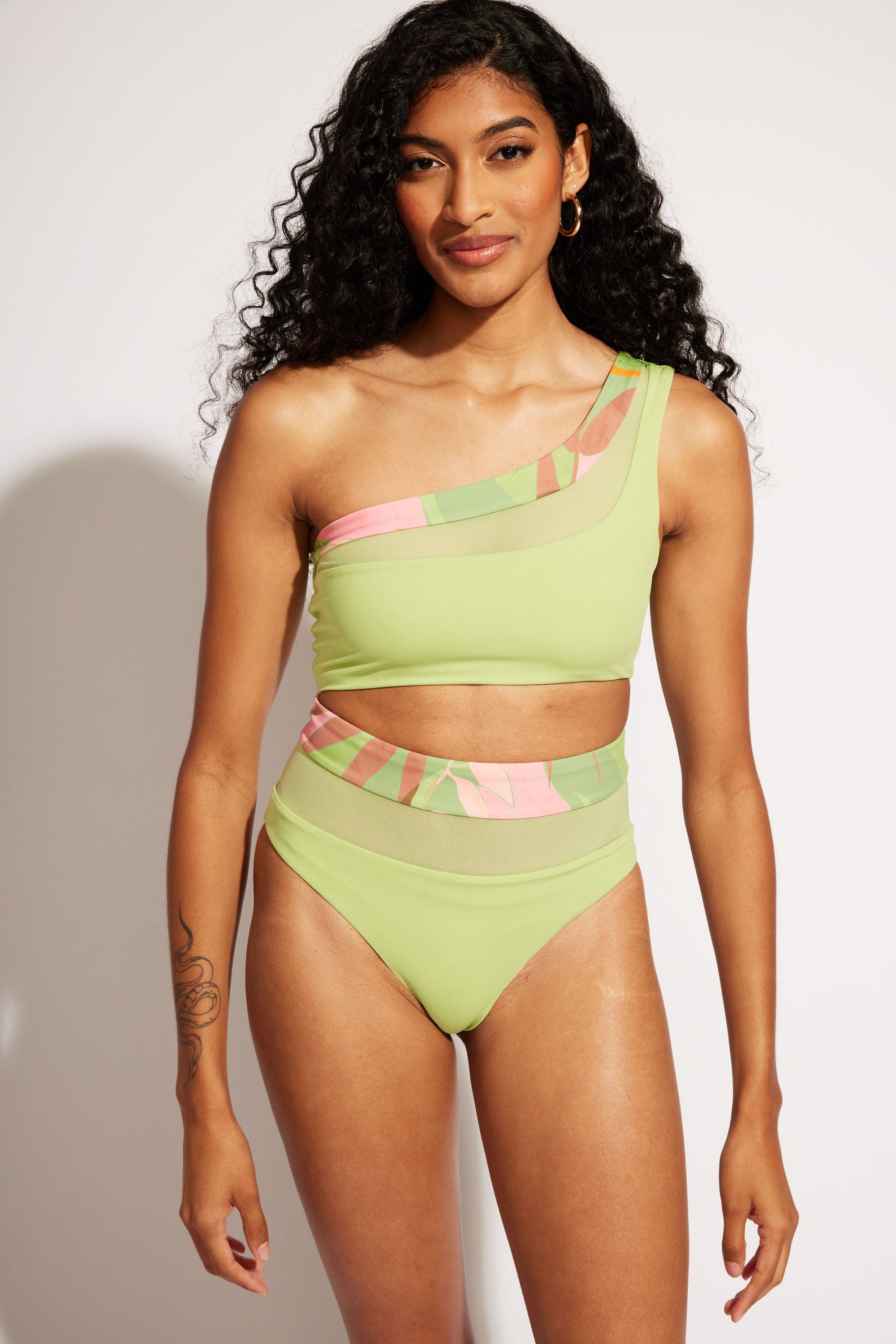 Nomads Swimwear - Bay Bottom II - Avocado/Birds of Paradise -