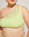 Nomads Swimwear - Bay Top II - Avocado/Birds of Paradise -