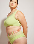 Nomads Swimwear - Bay Top II - Avocado/Birds of Paradise -