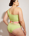 Nomads Swimwear - Bay Top II - Avocado/Birds of Paradise -