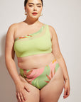 Nomads Swimwear - Bay Top II - Avocado/Birds of Paradise -