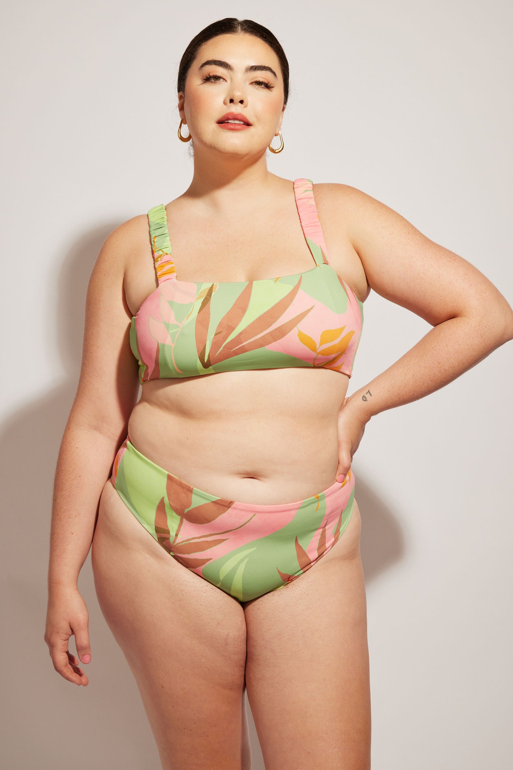 Nomads Swimwear - Current Top II - Avocado/Birds of Paradise -