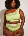 Nomads Swimwear - Bay Top II - Avocado/Birds of Paradise -
