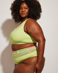 Nomads Swimwear - Bay Top II - Avocado/Birds of Paradise -