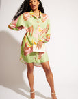 Nomads Swimwear - Sol Button-Up Shirt Dress - Birds of Paradise -