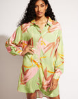 Nomads Swimwear - Sol Button-Up Shirt Dress - Birds of Paradise -