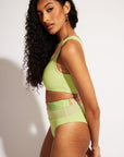 Nomads Swimwear - Bay Top II - Avocado/Birds of Paradise -
