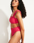 Nomads Swimwear - Current Swim Top II - Raspberry -