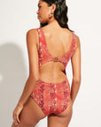 Nomads Swimwear - Shoreline One Piece II - Iguana/Merlot -