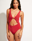 Nomads Swimwear - Shoreline One Piece II - Iguana/Merlot -