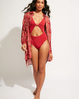 Nomads Swimwear - Shoreline One Piece II - Iguana/Merlot -