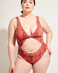 Nomads Swimwear - Shoreline One Piece II - Iguana/Merlot -