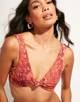 Nomads Swimwear - Playa Top II - Iguana/Merlot -