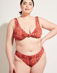 Nomads Swimwear - Playa Top II - Iguana/Merlot -