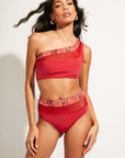 Nomads Swimwear - Bay Top II - Iguana/Merlot -
