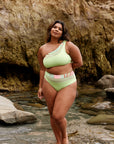 Nomads Swimwear - Bay Top II - Avocado/Birds of Paradise -