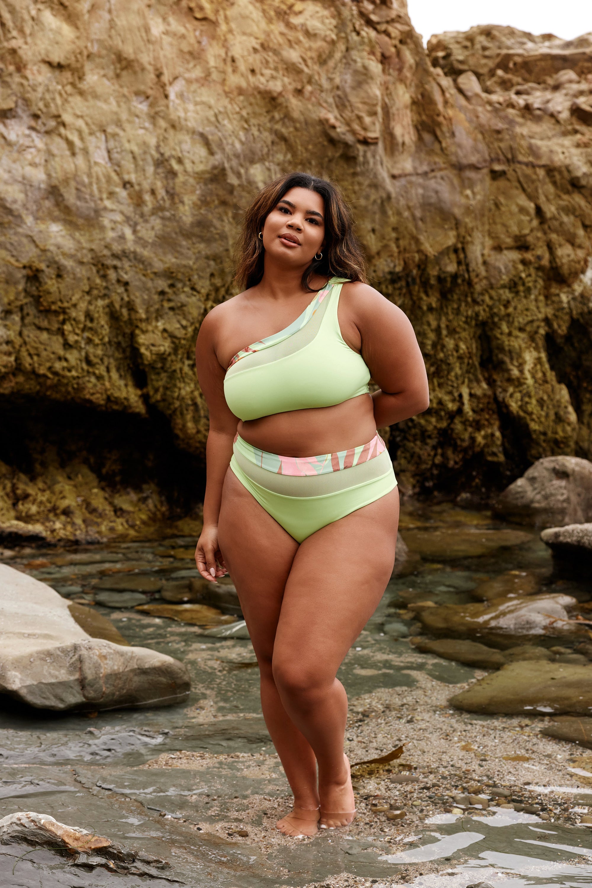 Nomads Swimwear - Bay Bottom II - Avocado/Birds of Paradise -