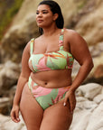 Nomads Swimwear - Current Top II - Avocado/Birds of Paradise -