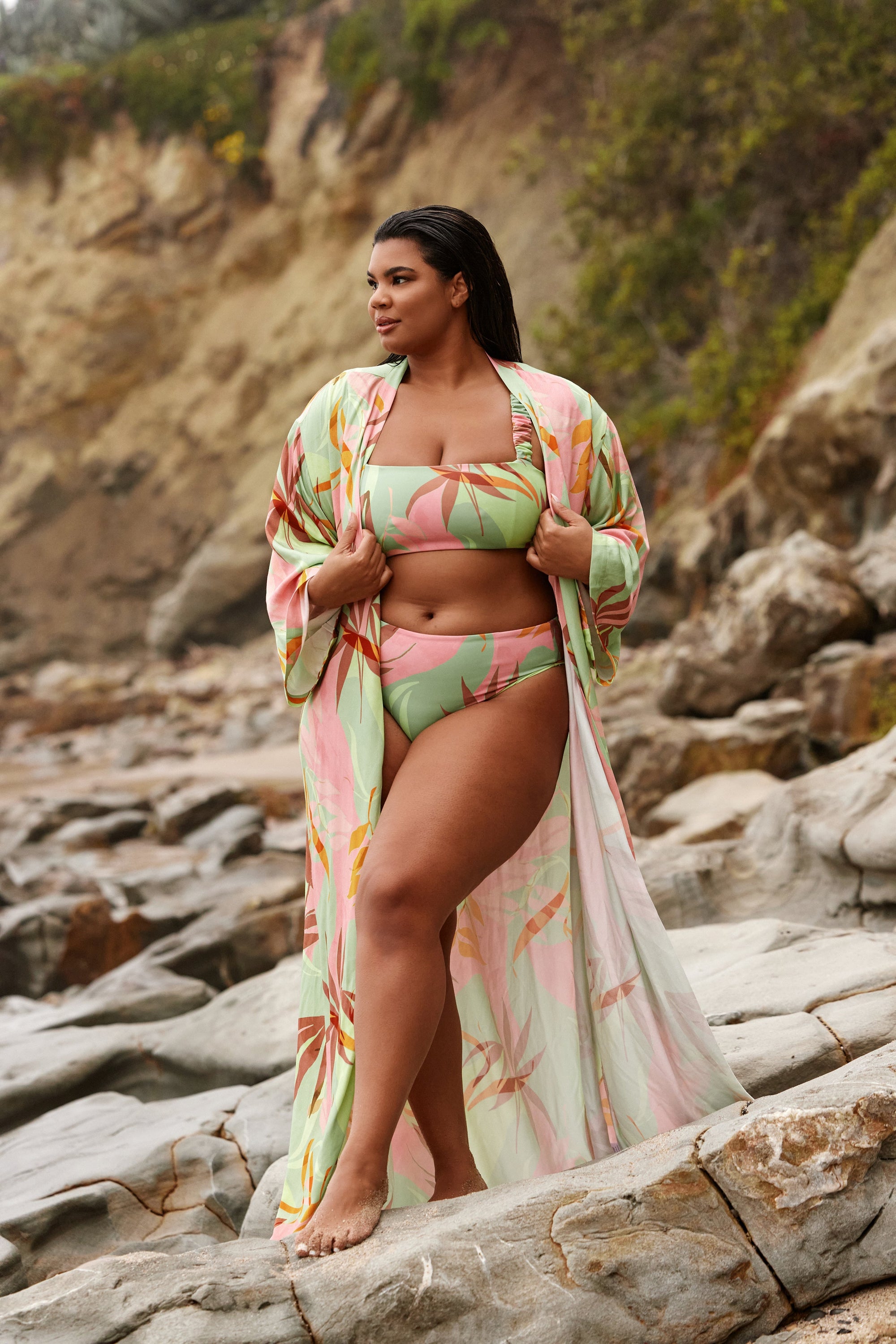 Nomads Swimwear - Sunset Kimono II - Birds of Paradise -
