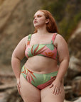 Nomads Swimwear - Current Top II - Avocado/Birds of Paradise -