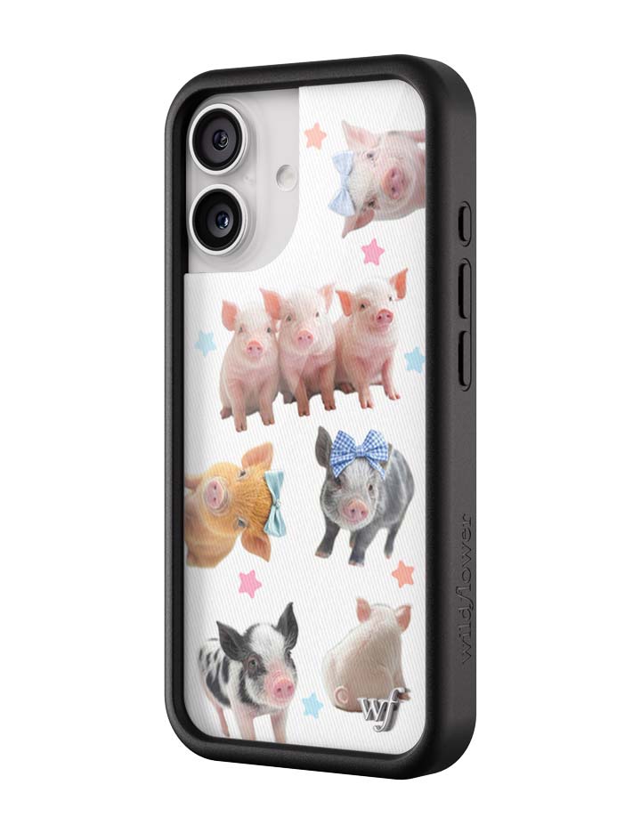 Wildflower iPhone case 17 Little Piggies Animal Pink Cute