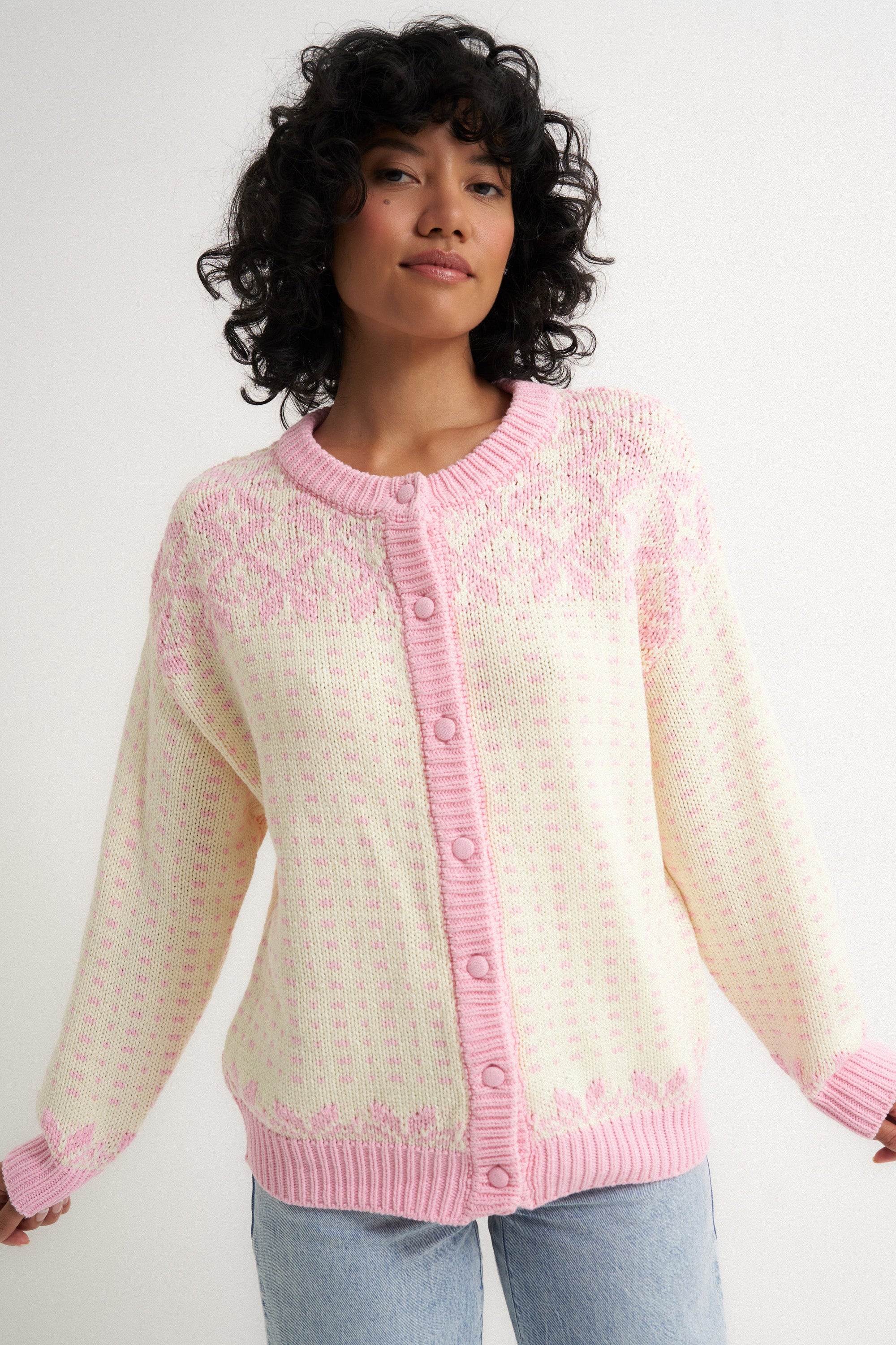 Callahan Knitwear - Oversized Maeve Cardigan - Pink -