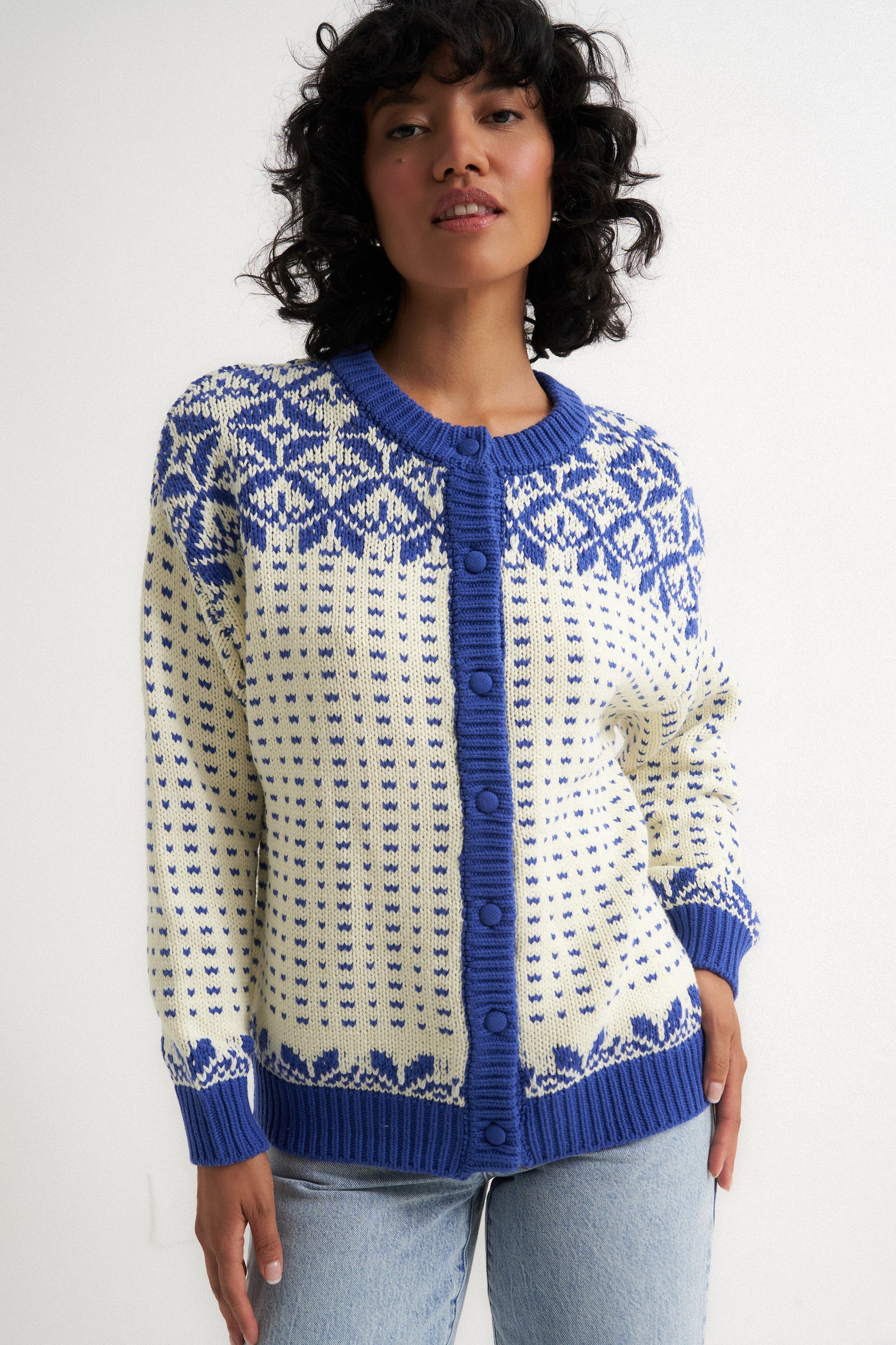 Callahan Knitwear - Oversized Maeve Cardigan - Blue -