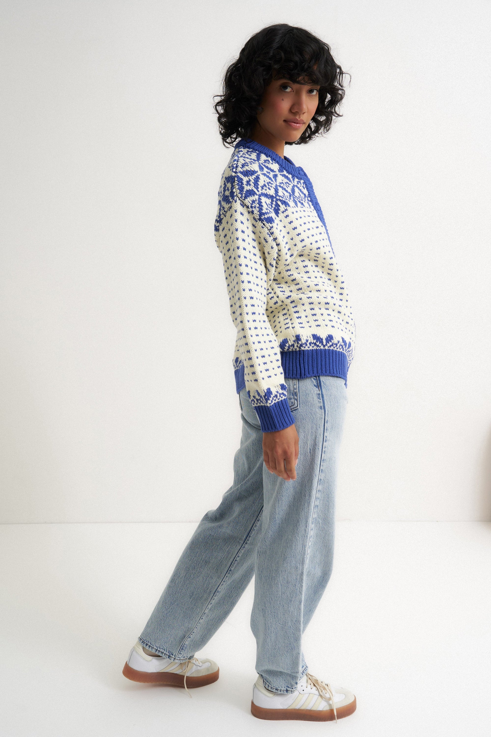 Callahan Knitwear - Oversized Maeve Cardigan - Blue -