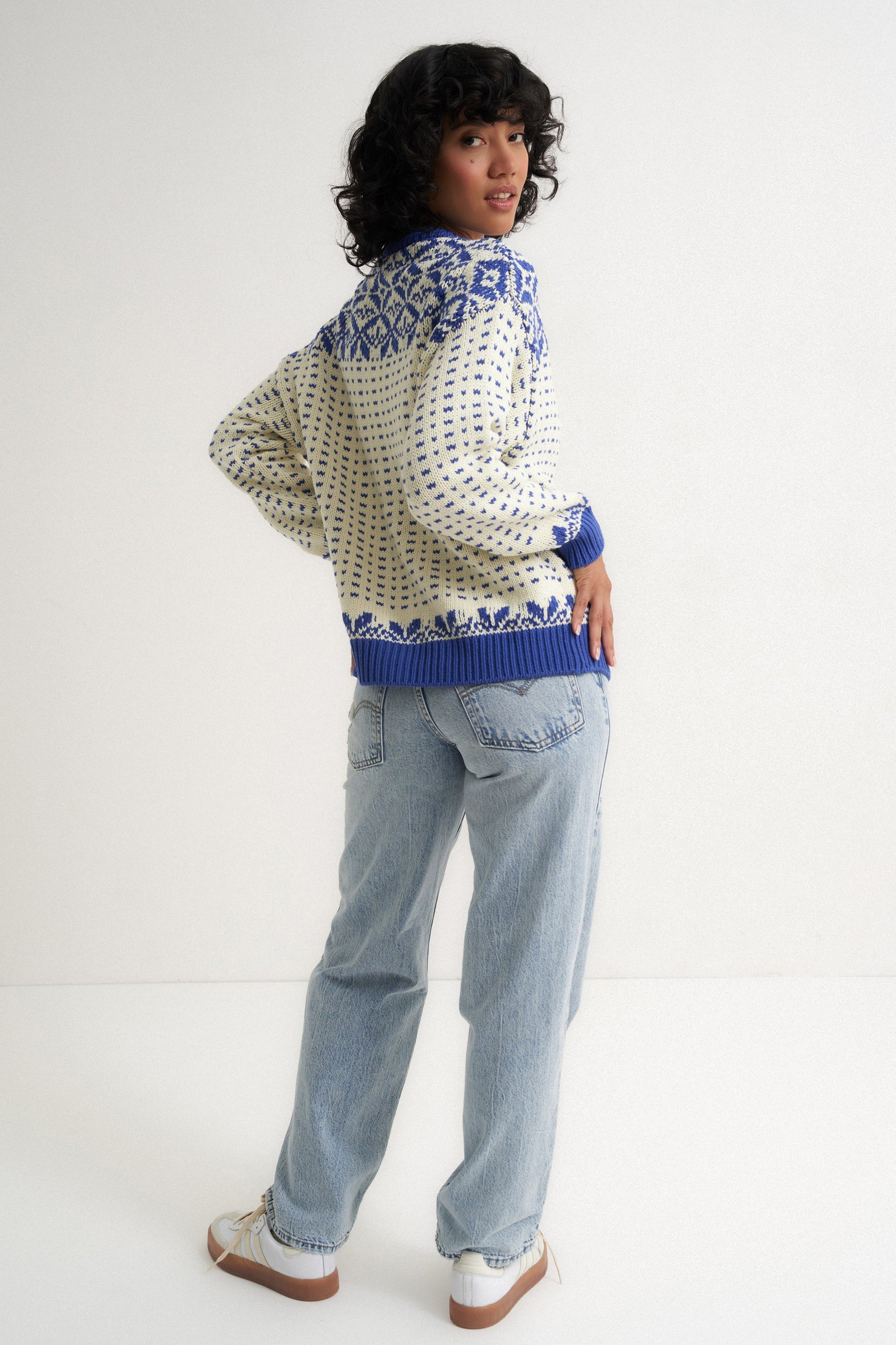 Callahan Knitwear - Oversized Maeve Cardigan - Blue -