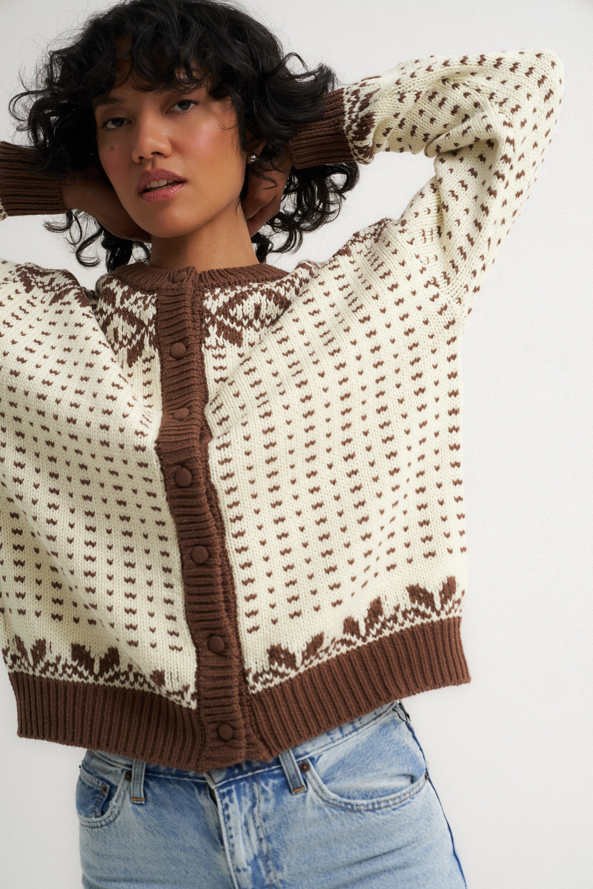Callahan Knitwear - Oversized Maeve Cardigan - Toffee -