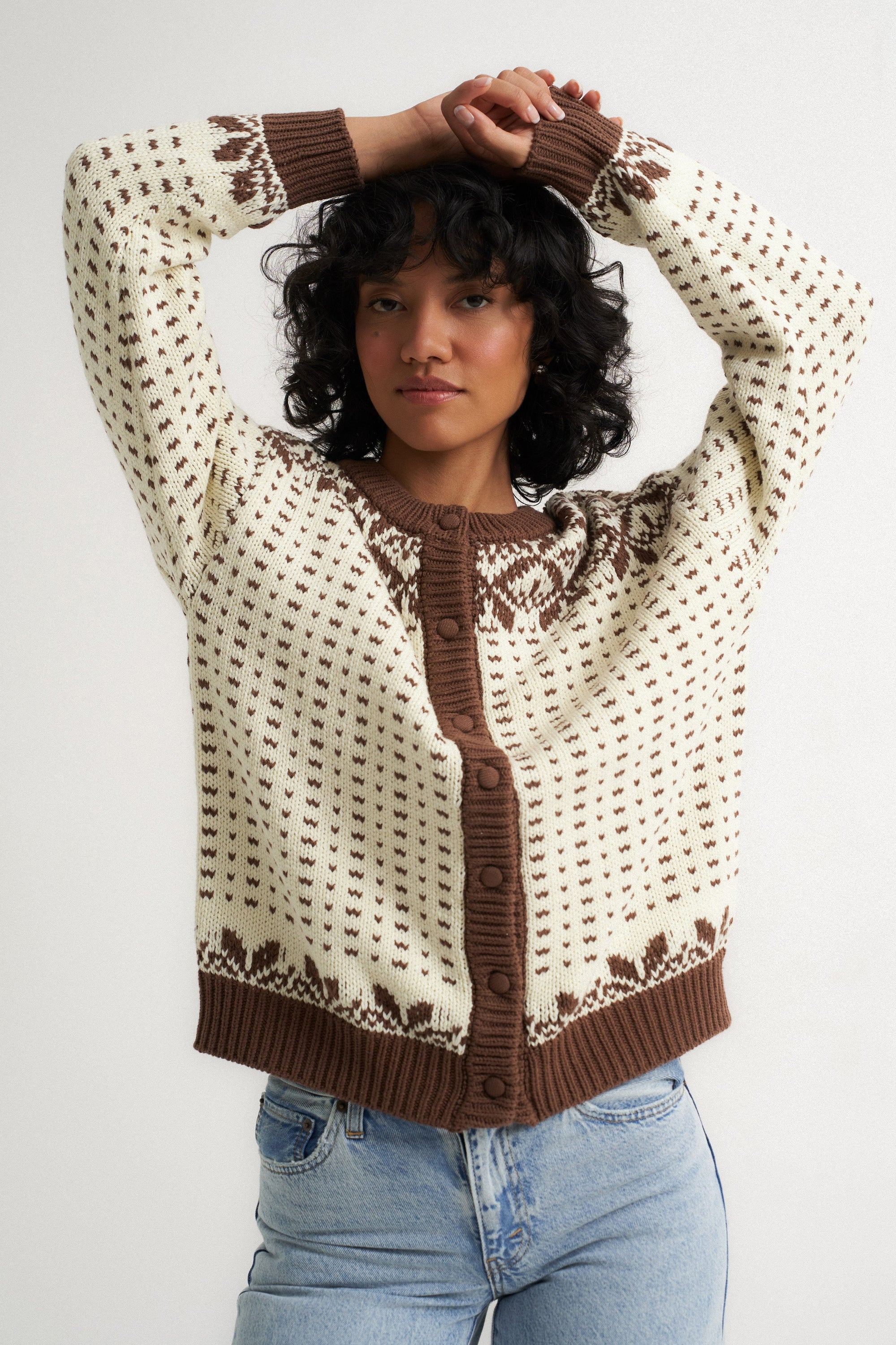 Callahan Knitwear - Oversized Maeve Cardigan - Toffee -