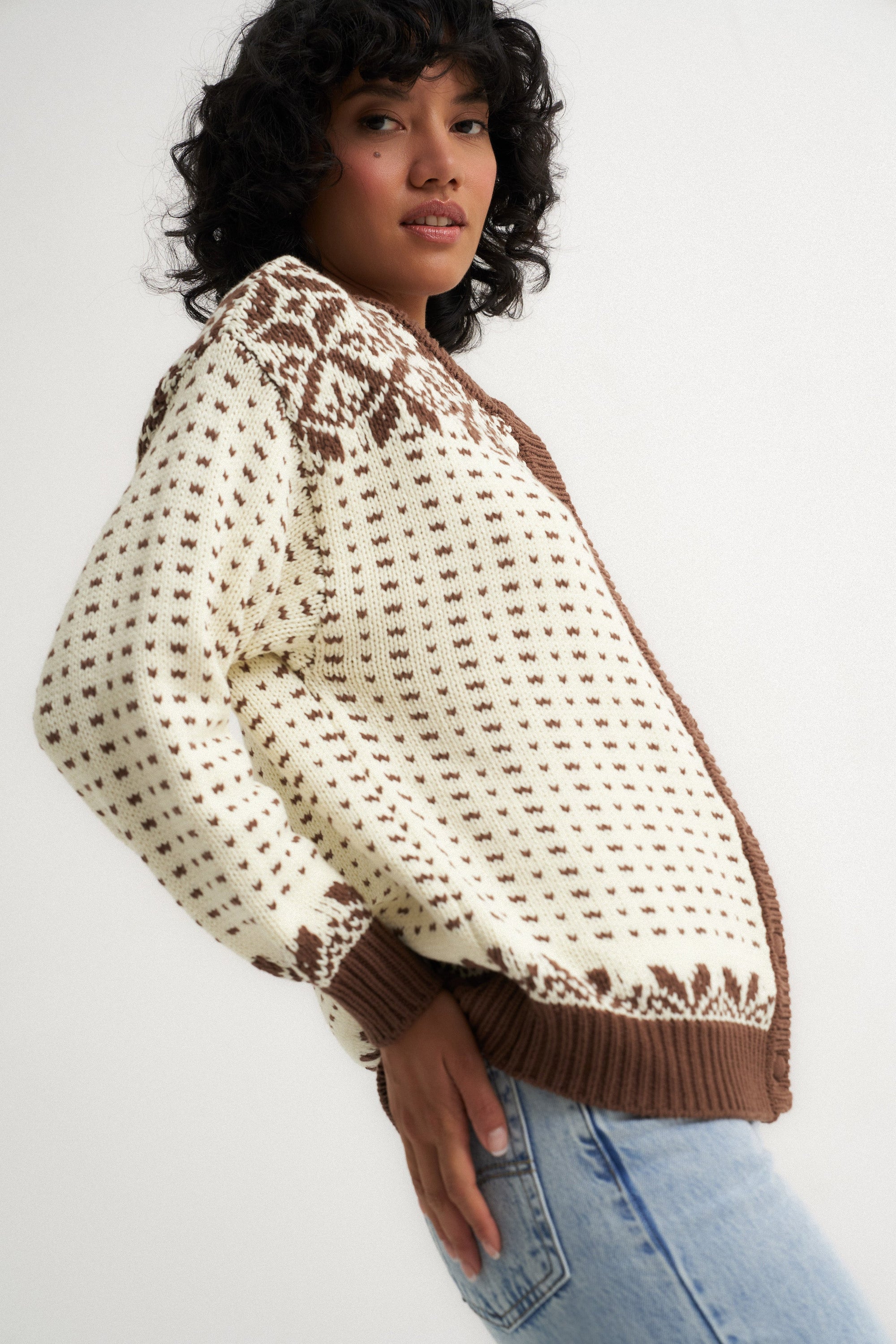 Callahan Knitwear - Oversized Maeve Cardigan - Toffee -