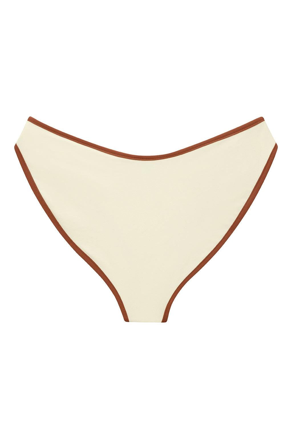 Montce - Oat Terracotta Binded Added Coverage Lulu Bikini Bottom -