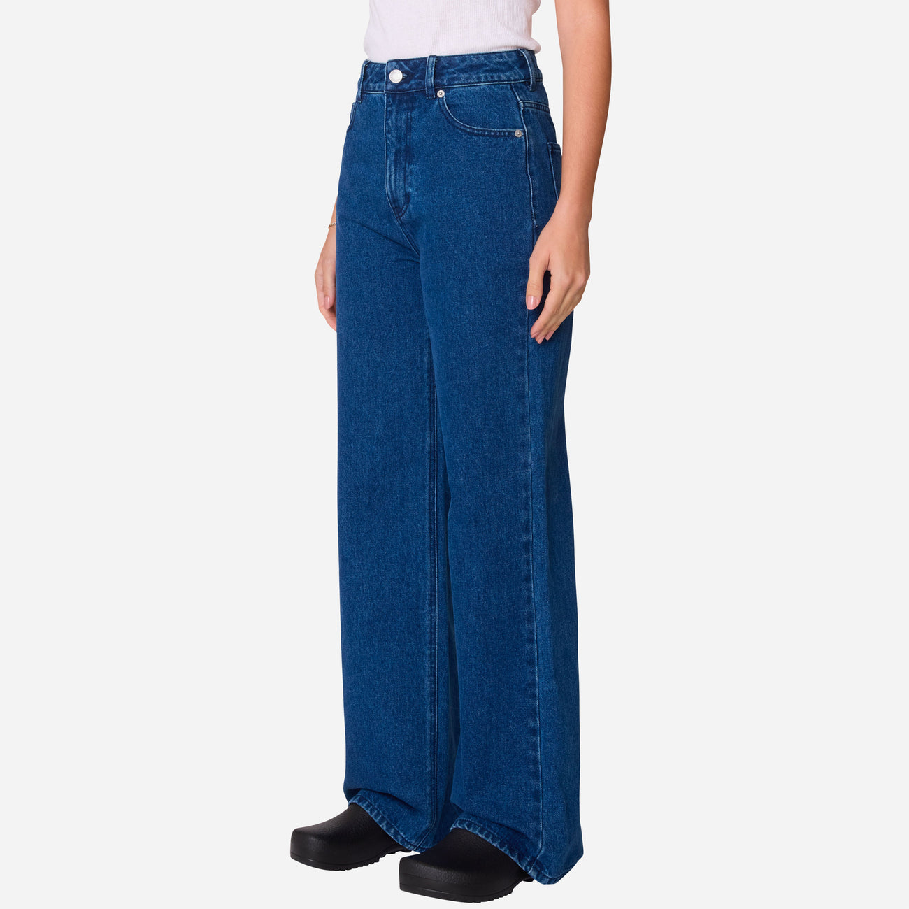 Obey - Errand II Highwaist Denim - Stone Wash Indigo -