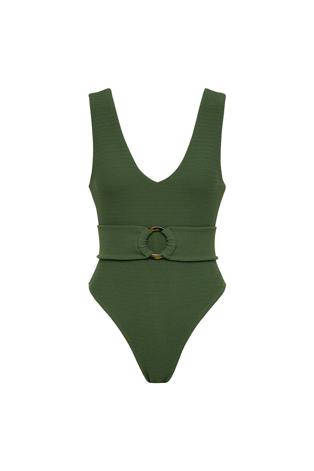 Montce - Olive Micro Scrunch Kim One-Piece -
