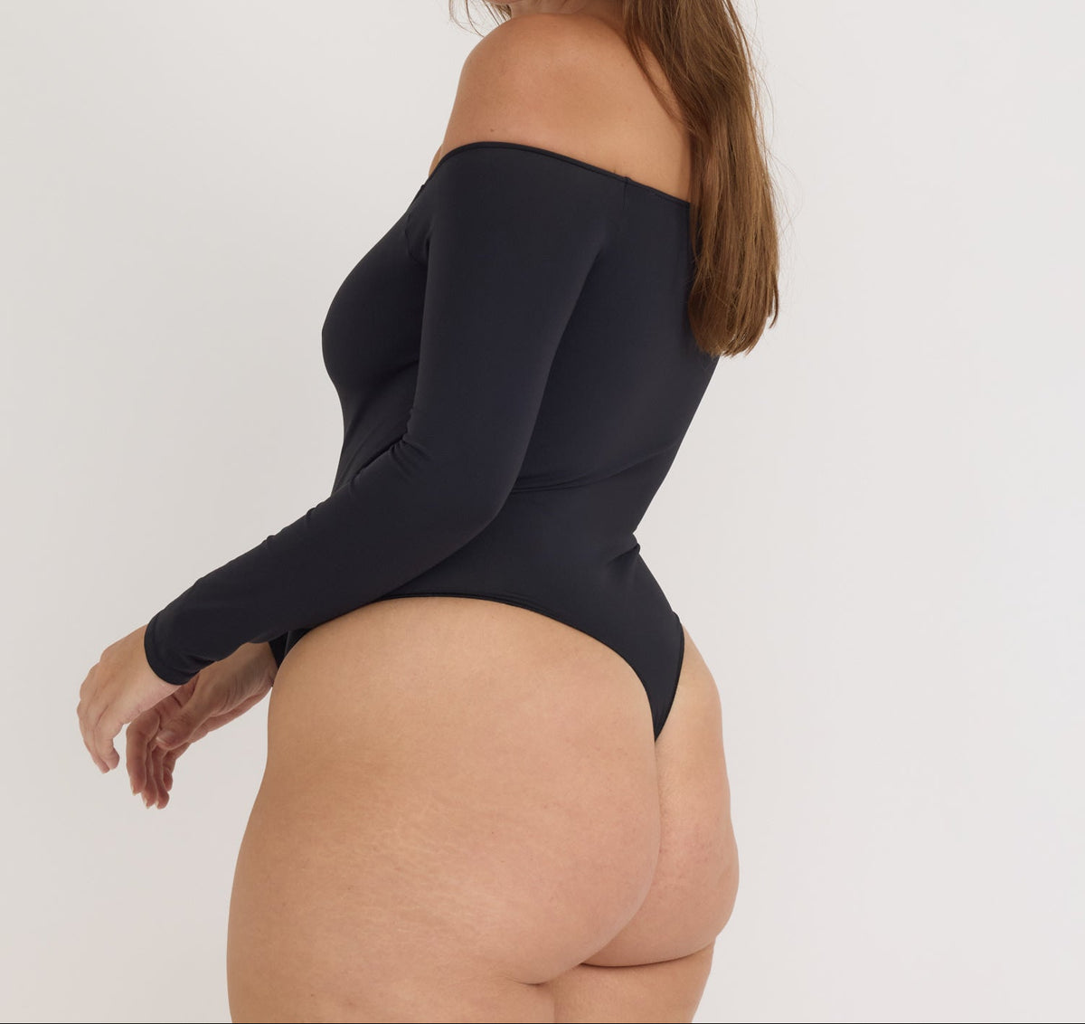 Organic Basics - Smooth Off-Shoulder Bodysuit - Black -