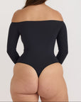 Organic Basics - Smooth Off-Shoulder Bodysuit - Black -