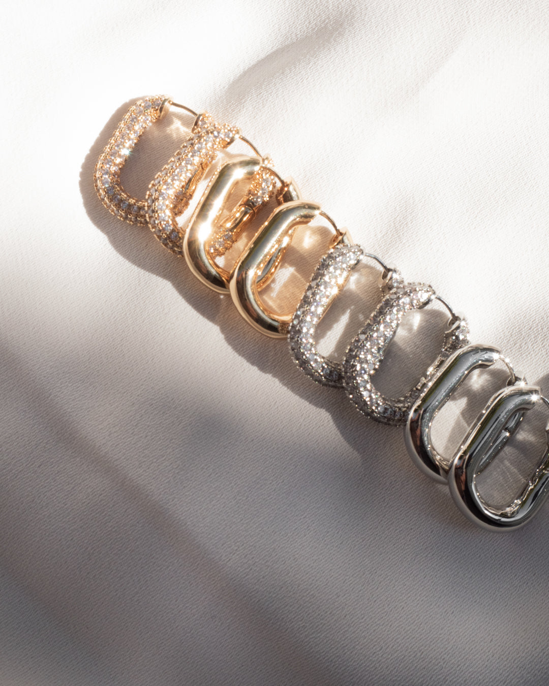 Luv Aj - XL Chain Link Hoops- Gold -