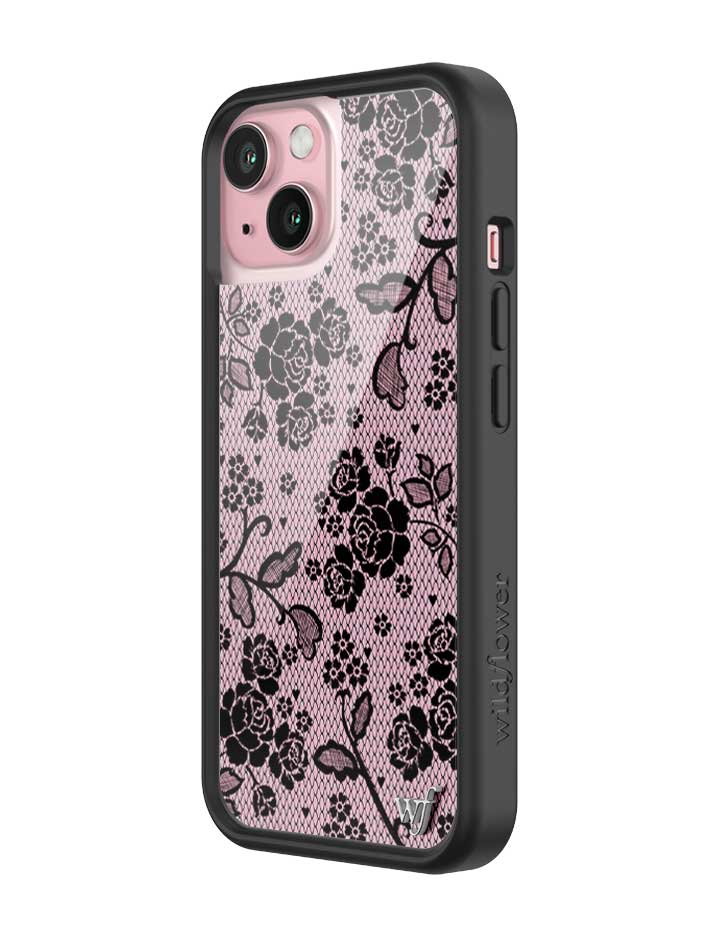 Wildflower iPhone case 15 Lace Lover Pink Cute