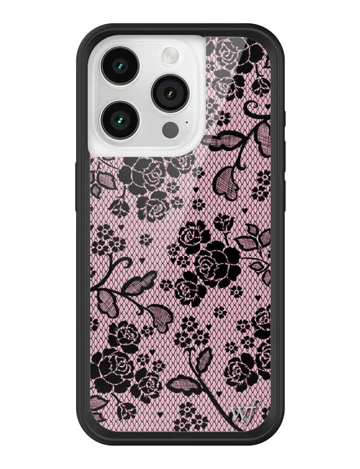 Wildflower iPhone case 15 Pro Lace Lover Pink Cute