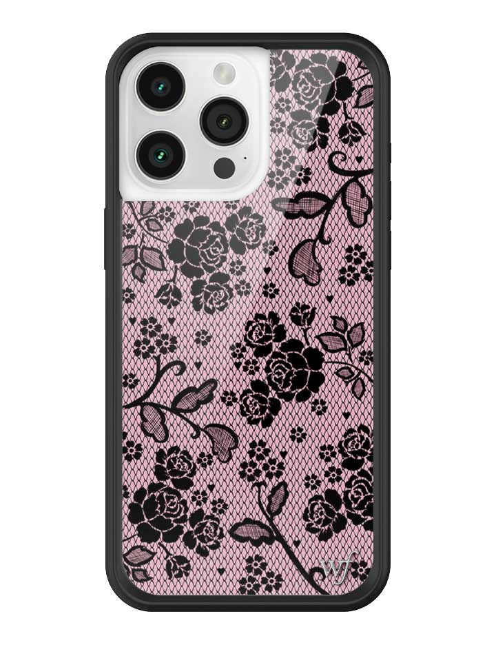 Wildflower iPhone case 15 Pro Max Lace Lover Pink Cute