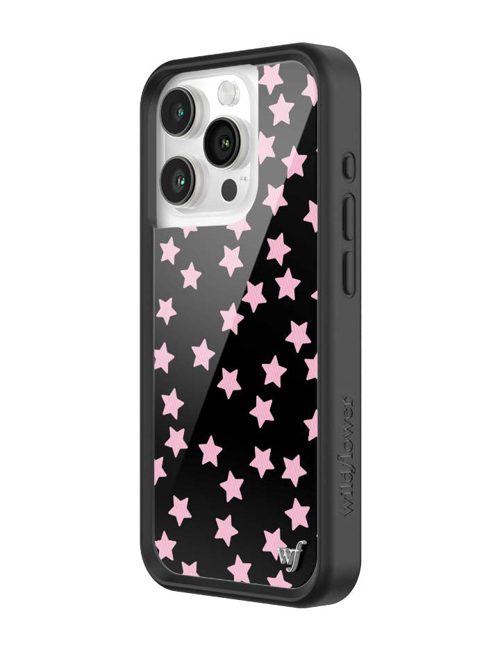 Wildflower iPhone case 15 Pro Super Cute Star Pink