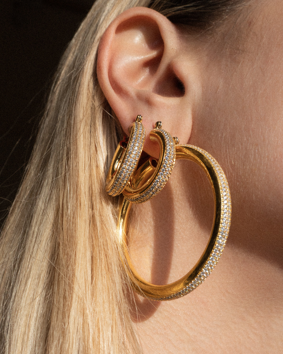 Luv Aj - Pave Stripe Amalfi Hoops - Gold -